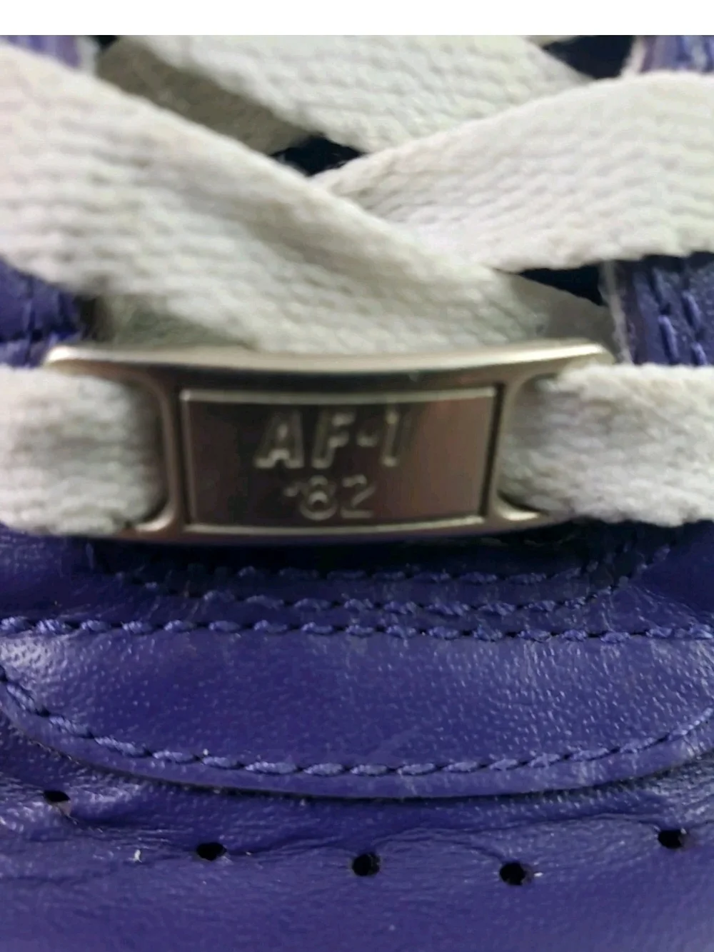 Nike Air Force 1 Purple and White Low-Top Sneakers Size 6